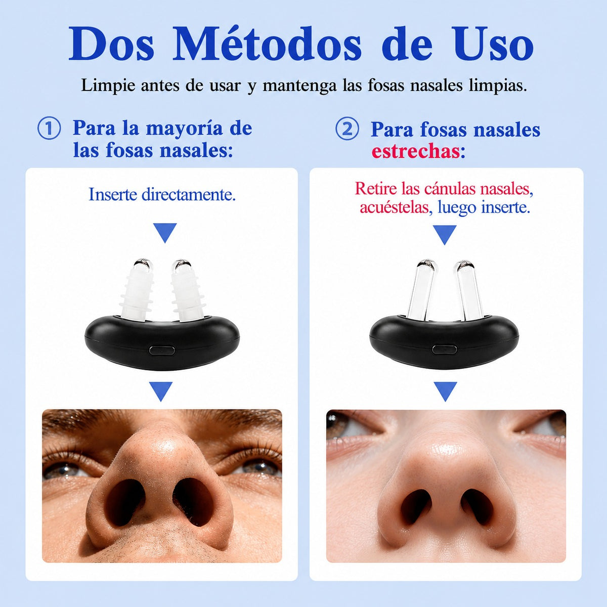 Dispositivo de Terapia Nasal con Luz Roja